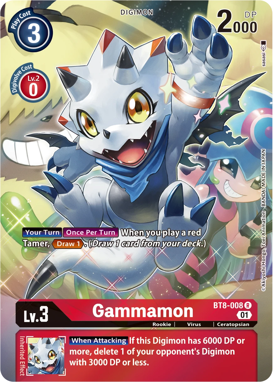 Digimon Card Game Sammelkarte BT8-008 Gammamon alternatives Artwork 1