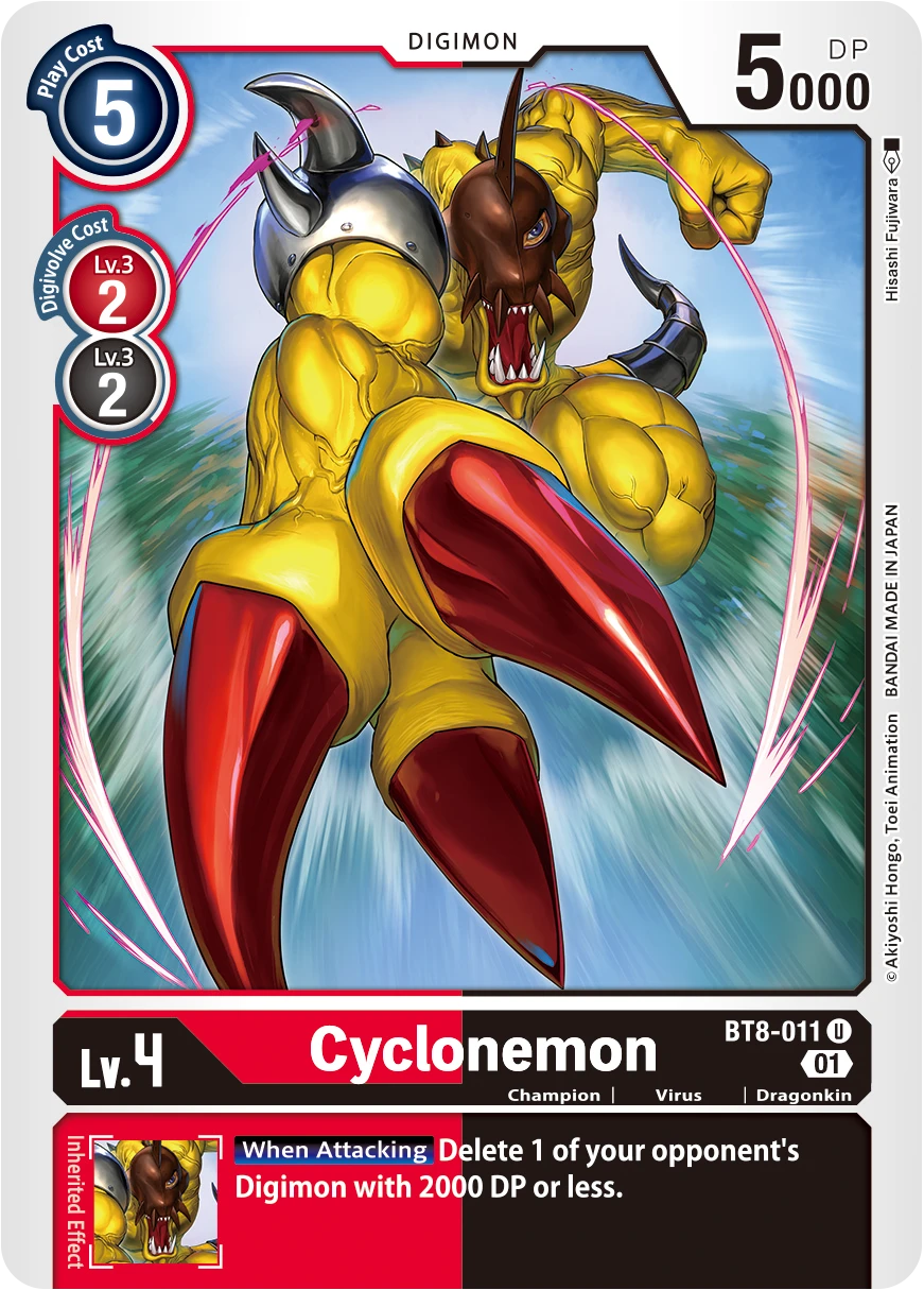 Digimon Card Game Sammelkarte BT8-011 Cyclonemon