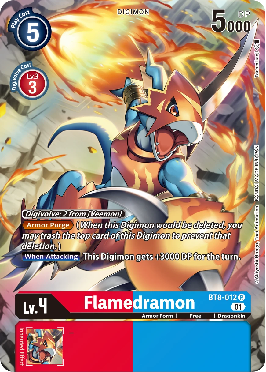 Digimon Card Game Sammelkarte BT8-012 Flamedramon alternatives Artwork 1