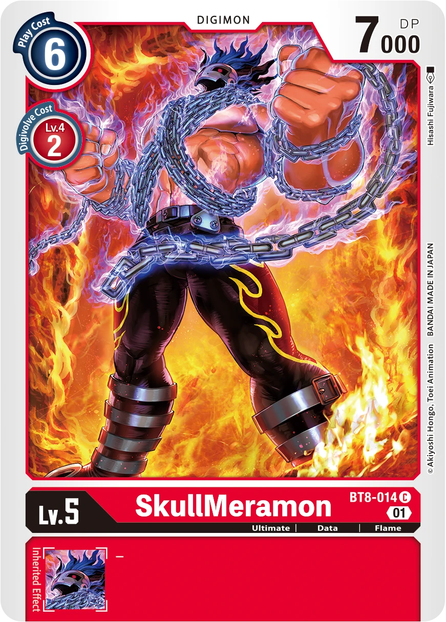 Digimon Card Game Sammelkarte BT8-014 SkullMeramon
