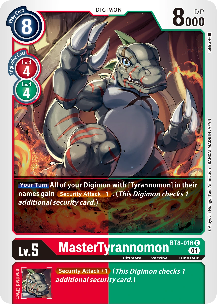 Digimon Card Game Sammelkarte BT8-016 MasterTyrannomon