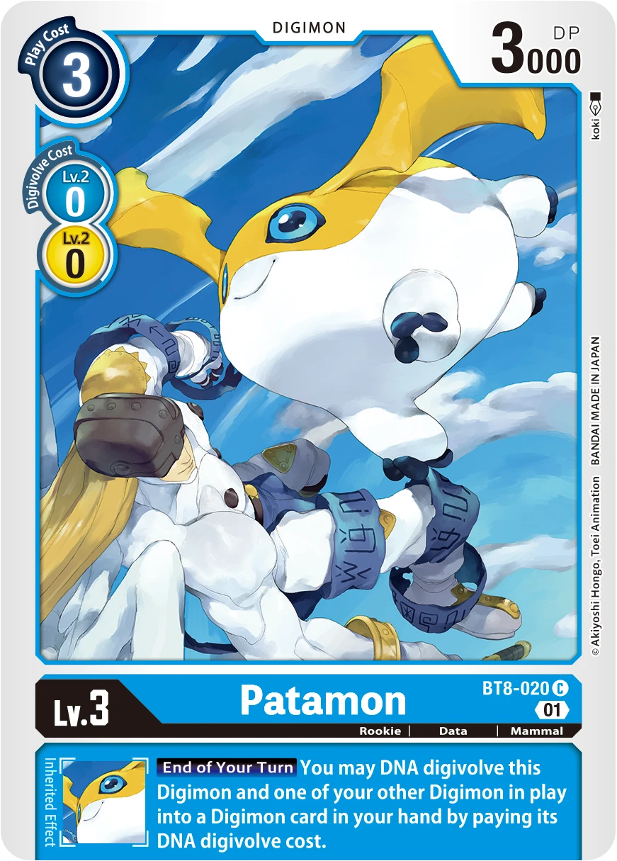 Digimon Card Game Sammelkarte BT8-020 Patamon