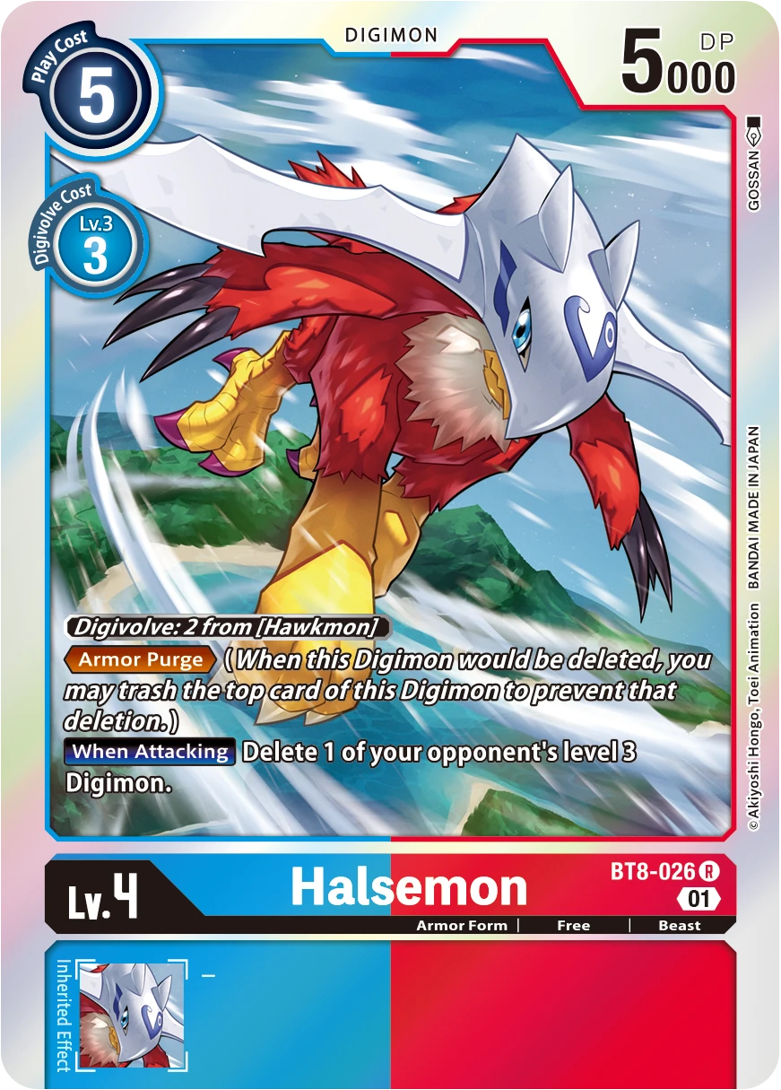 Digimon Card Game Sammelkarte BT8-026 Halsemon