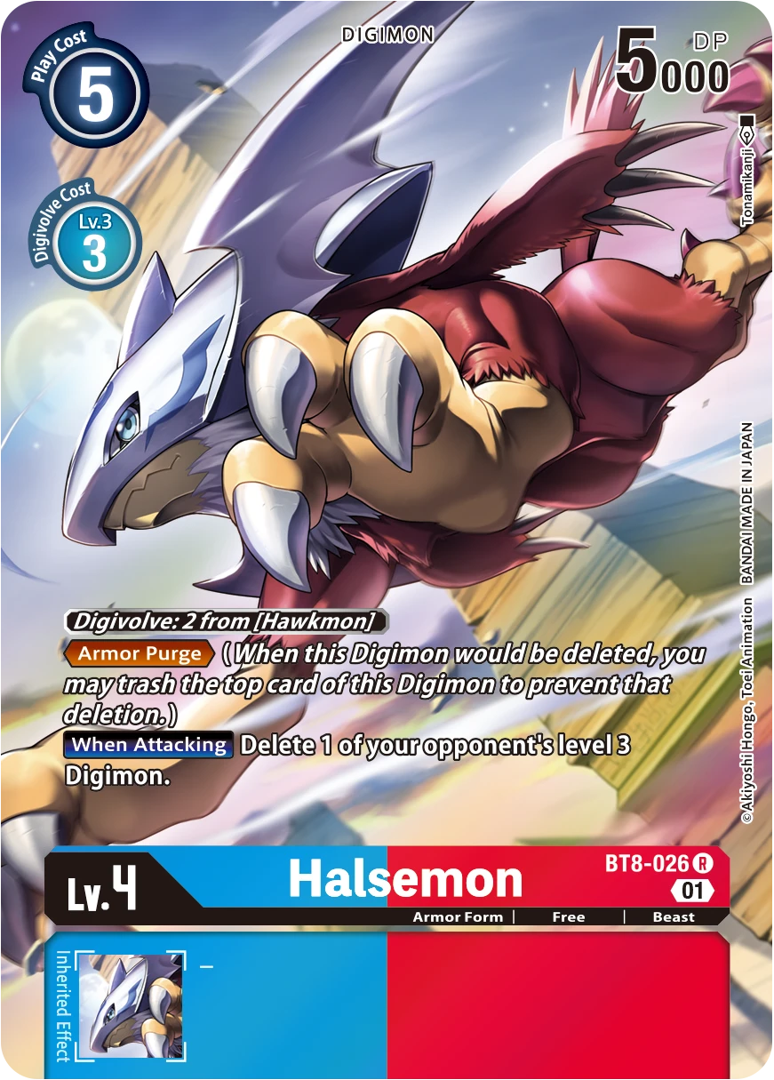 Digimon Card Game Sammelkarte BT8-026 Halsemon alternatives Artwork 1