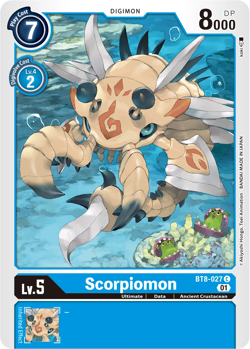 Digimon Card Game Sammelkarte BT8-027 Scorpiomon