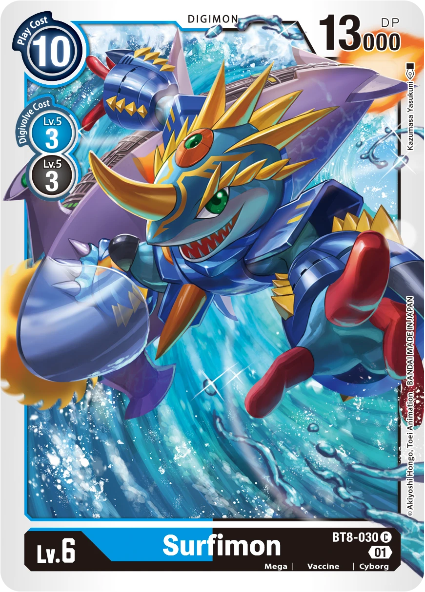 Digimon Card Game Sammelkarte BT8-030 Surfimon