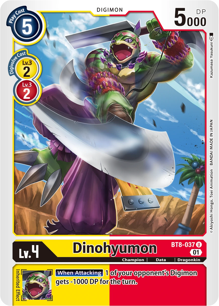 Digimon Card Game Sammelkarte BT8-037 Dinohyumon