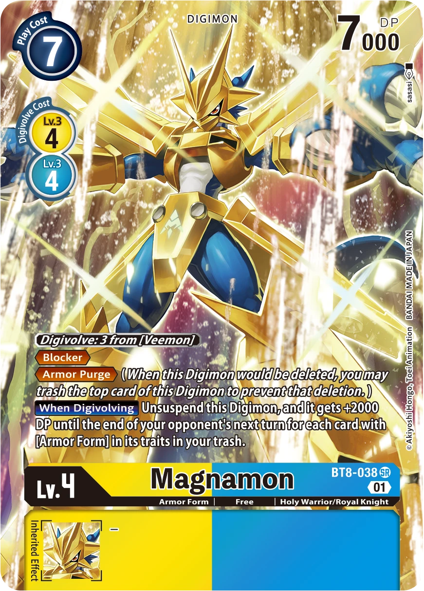 Digimon Card Game Sammelkarte BT8-038 Magnamon alternatives Artwork 1