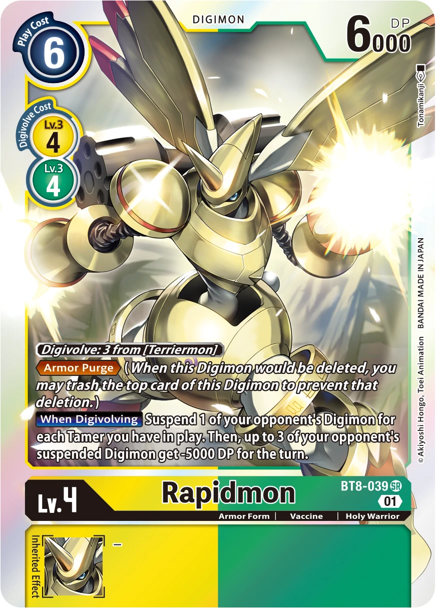 Digimon Card Game Sammelkarte BT8-039 Rapidmon