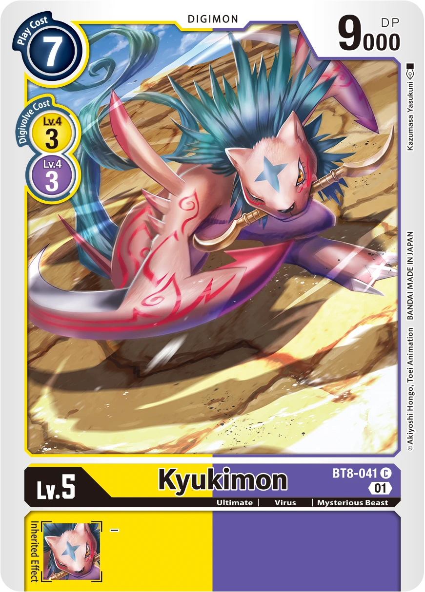 Digimon Card Game Sammelkarte BT8-041 Kyukimon