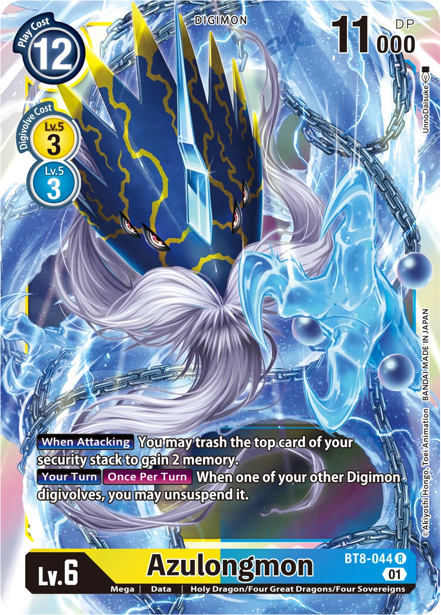 Digimon Card Game Sammelkarte BT8-044 Azulongmon