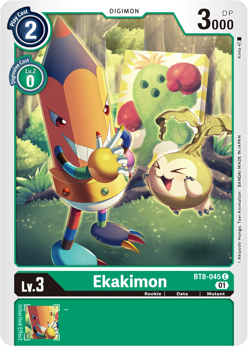 Digimon Card Game Sammelkarte BT8-045 Ekakimon