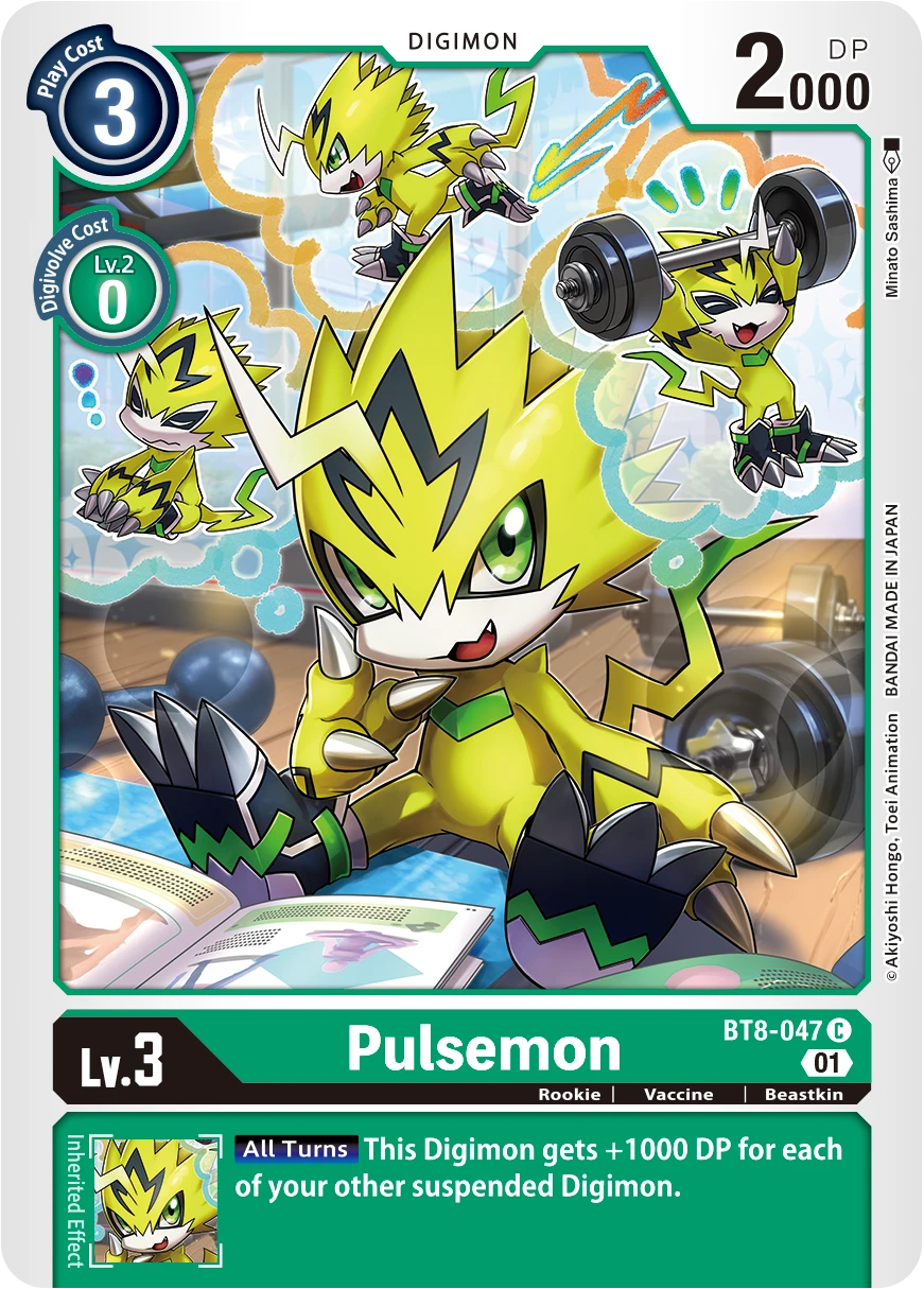 Digimon Card Game Sammelkarte BT8-047 Pulsemon