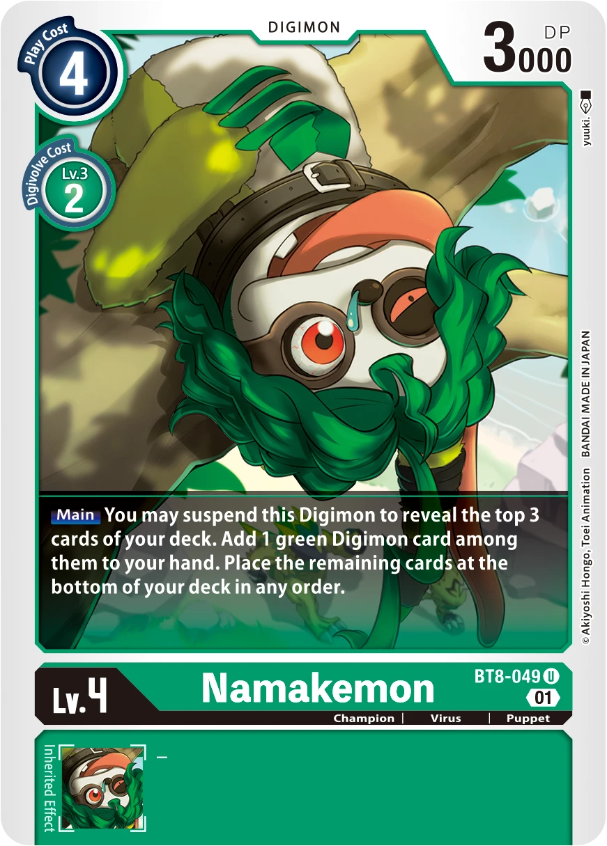 Digimon Card Game Sammelkarte BT8-049 Namakemon