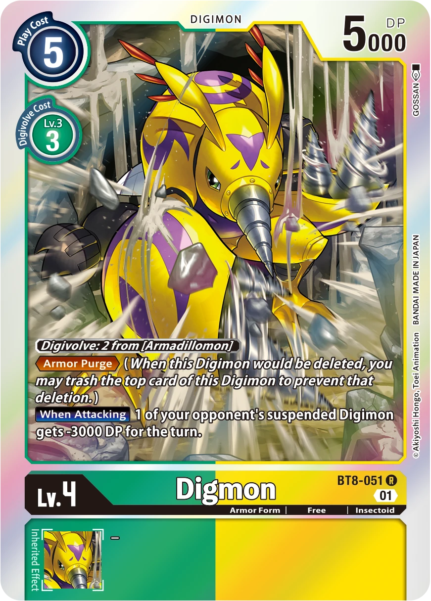 Digimon Card Game Sammelkarte BT8-051 Digmon