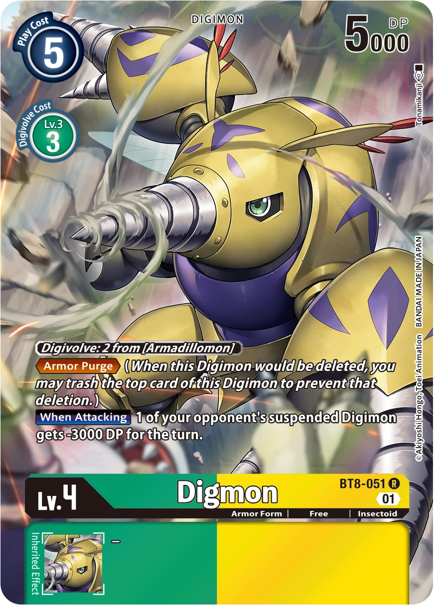 Digimon Card Game Sammelkarte BT8-051 Digmon alternatives Artwork 1