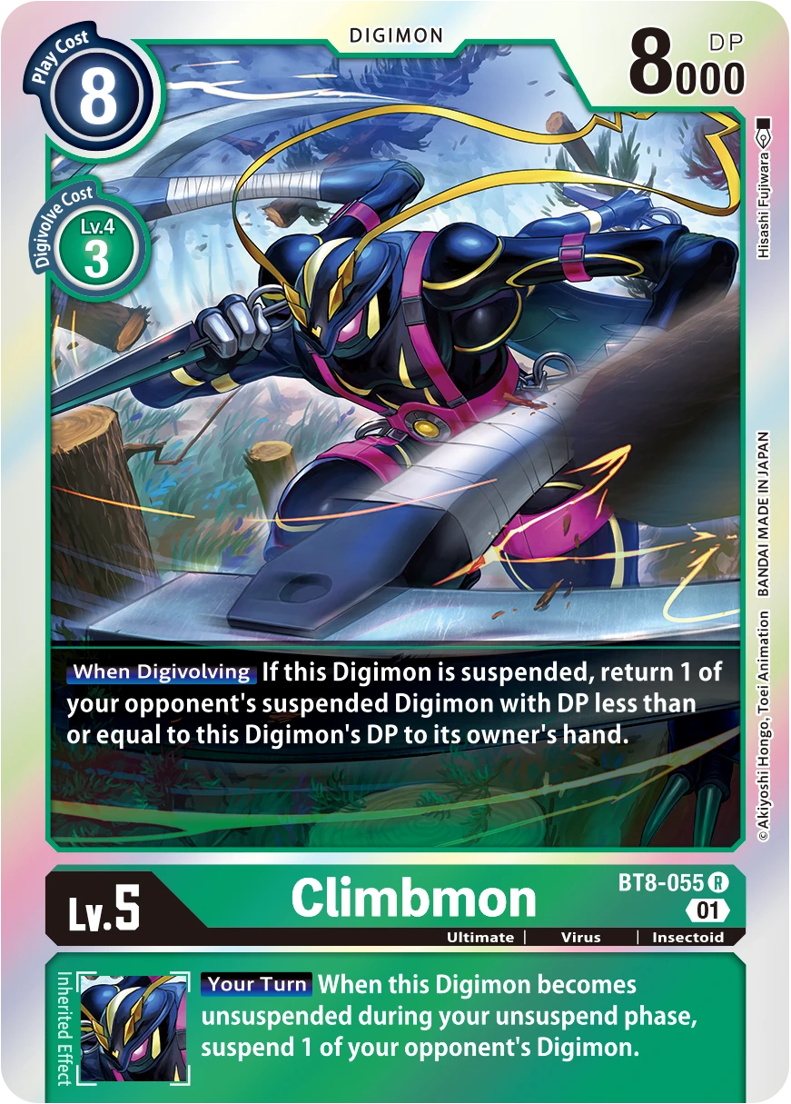 Digimon Card Game Sammelkarte BT8-055 Climbmon