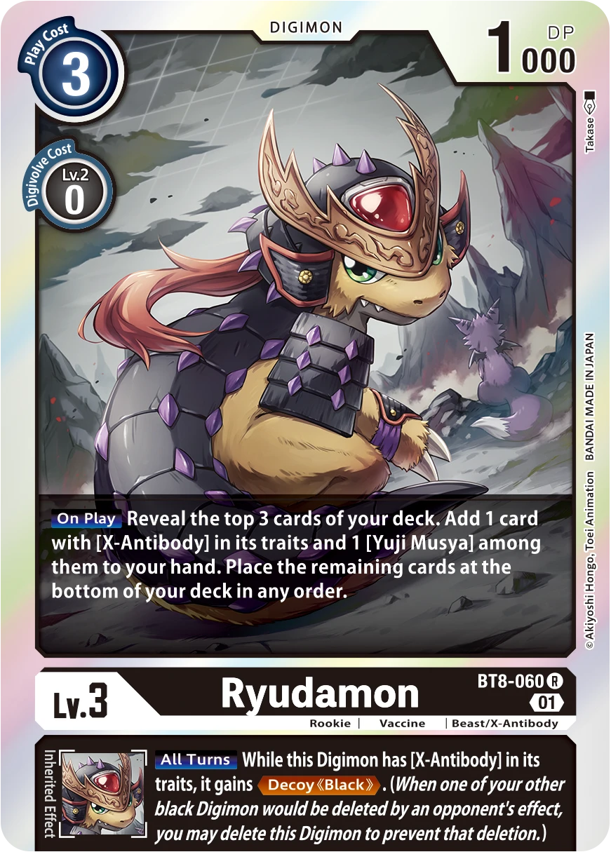 Digimon Card Game Sammelkarte BT8-060 Ryudamon