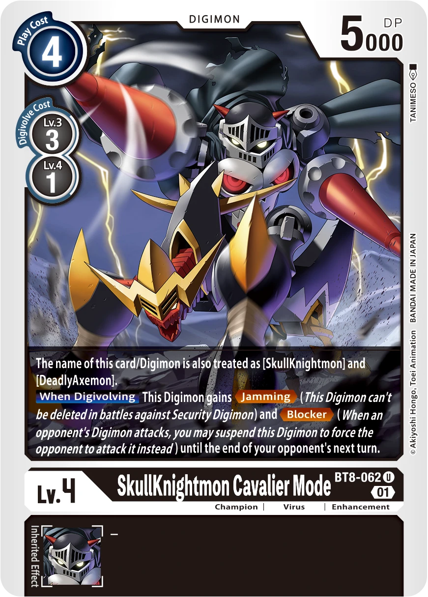 Digimon Card Game Sammelkarte BT8-062 SkullKnightmon Cavalier Mode