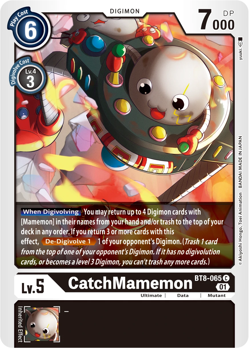 Digimon Card Game Sammelkarte BT8-065 CatchMamemon