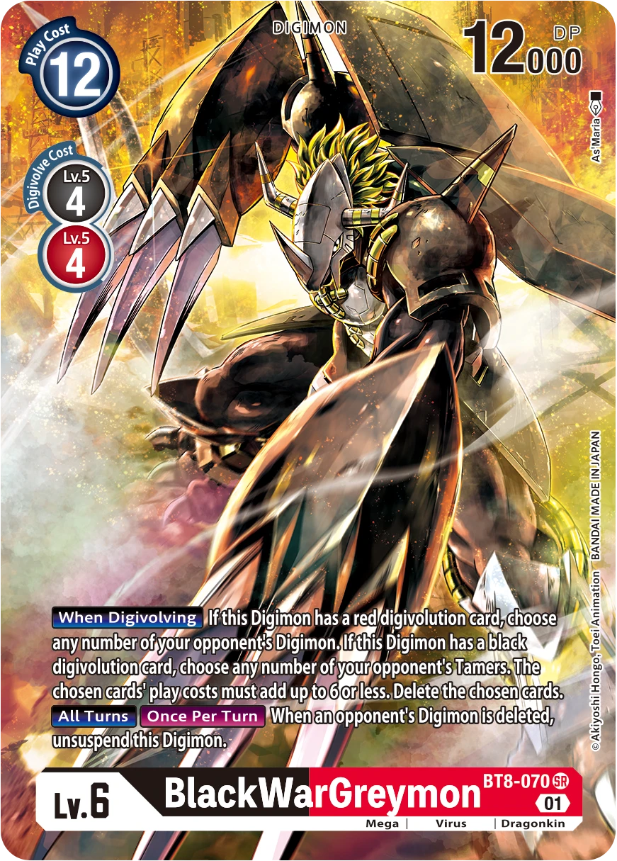 Digimon Card Game Sammelkarte BT8-070 BlackWarGreymon alternatives Artwork 1