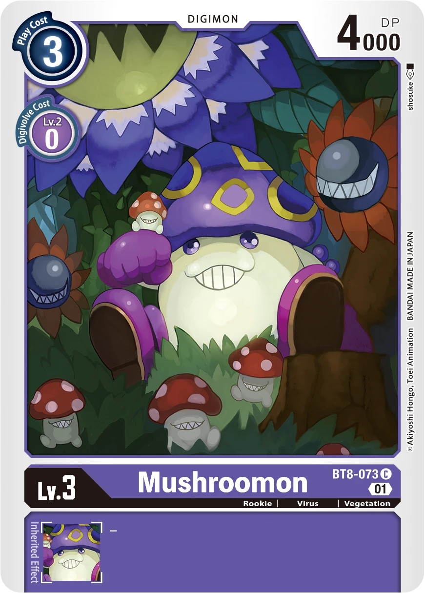 Digimon Card Game Sammelkarte BT8-073 Mushroomon
