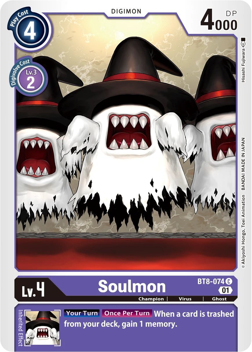 Digimon Card Game Sammelkarte BT8-074 Soulmon