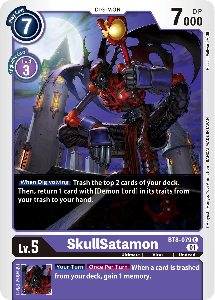 Digimon Card Game Sammelkarte BT8-079 SkullSatamon
