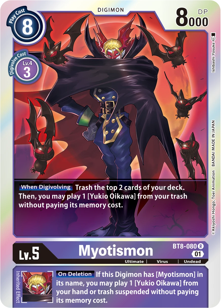 Digimon Card Game Sammelkarte BT8-080 Myotismon