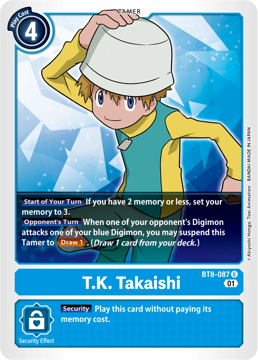 Digimon Card Game Sammelkarte BT8-087 T.K. Takaishi
