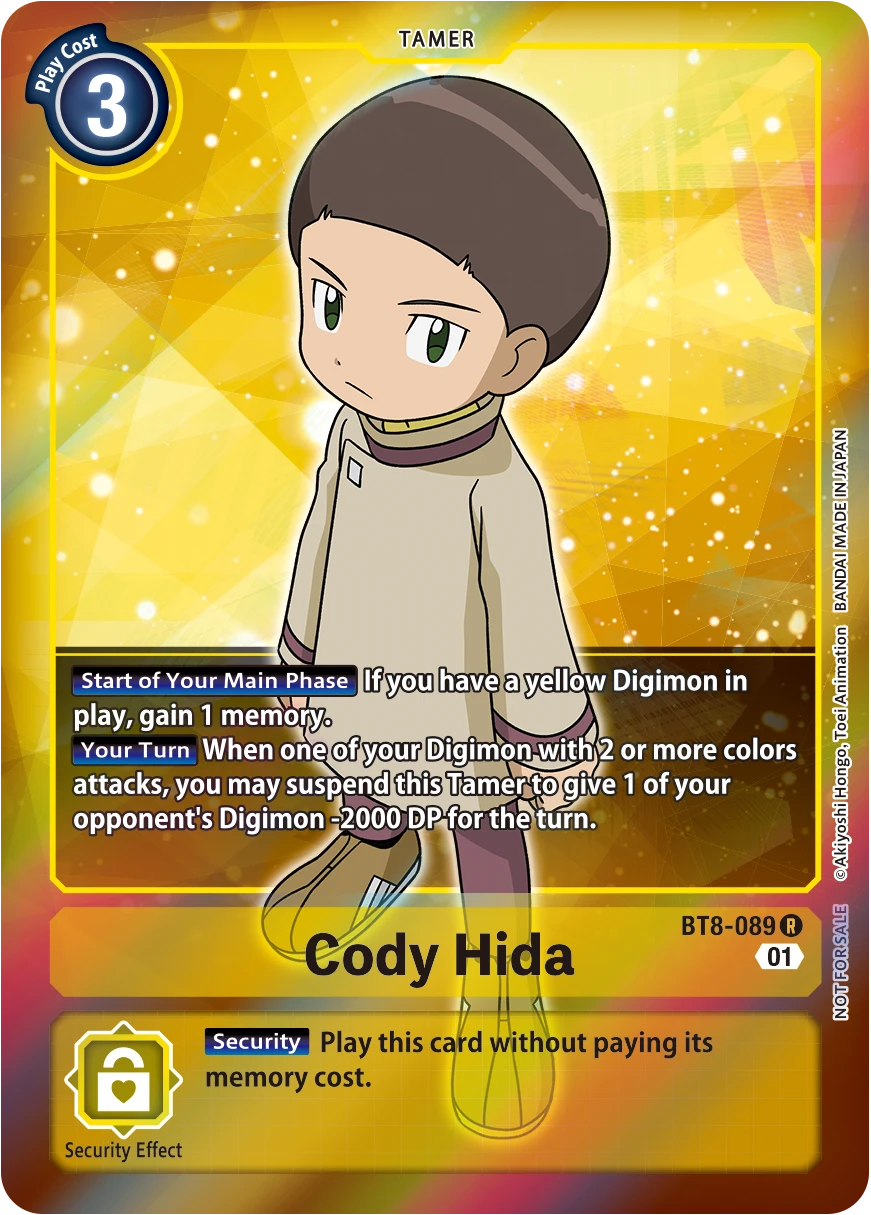 Digimon Card Game Sammelkarte BT8-089 Cody Hida alternatives Artwork 1