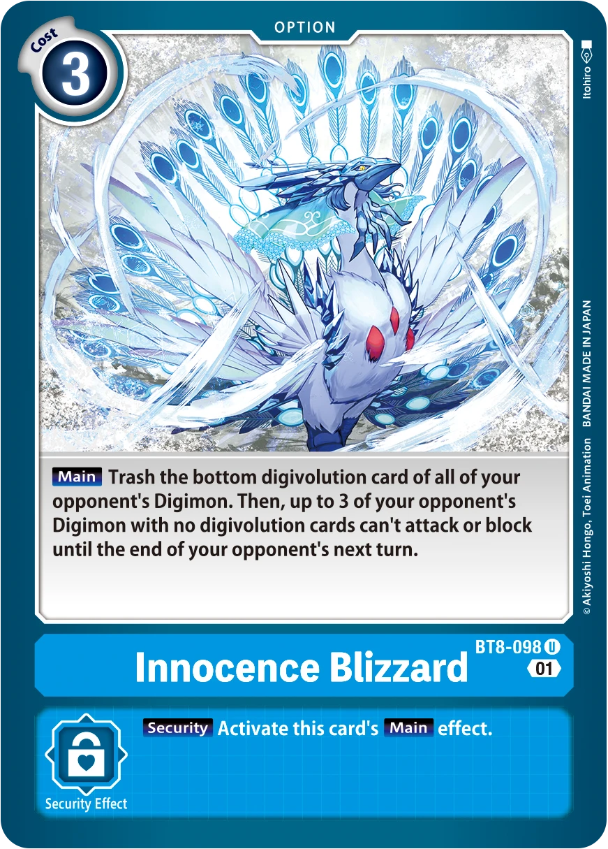 Digimon Card Game Sammelkarte BT8-098 Innocence Blizzard