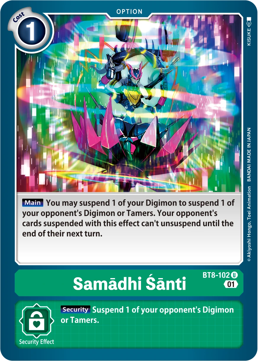 Digimon Card Game Sammelkarte BT8-102 Samādhi Śānti