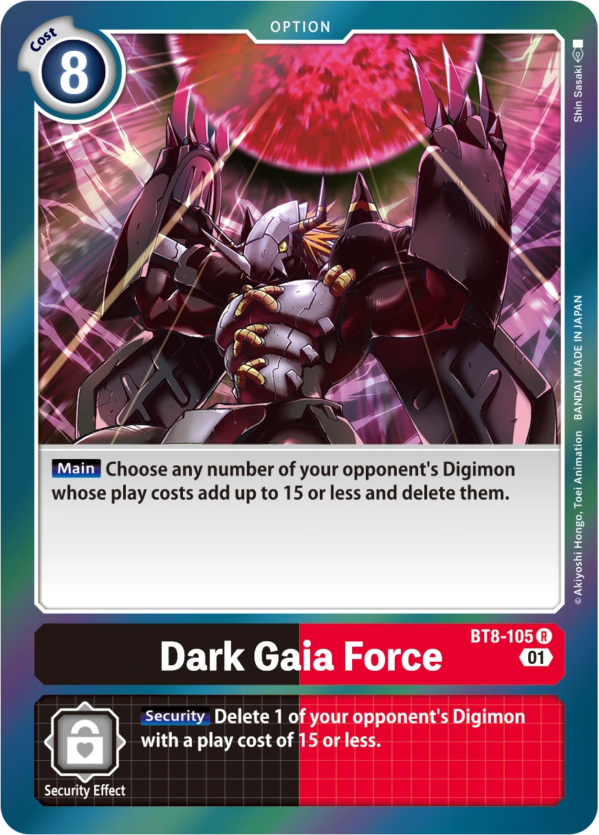 Digimon Card Game Sammelkarte BT8-105 Dark Gaia Force