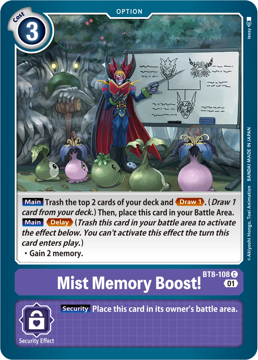 Digimon Card Game Sammelkarte BT8-108 Mist Memory Boost!