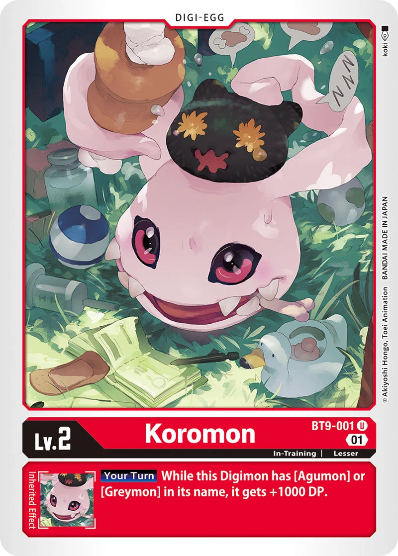 Digimon Card Game Sammelkarte BT9-001 Koromon