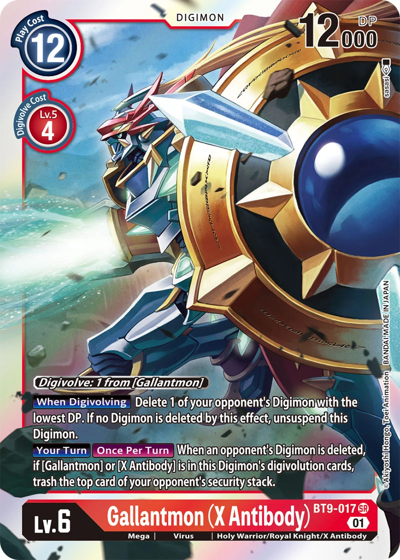 Digimon Card Game Sammelkarte BT9-017 Gallantmon (X Antibody)