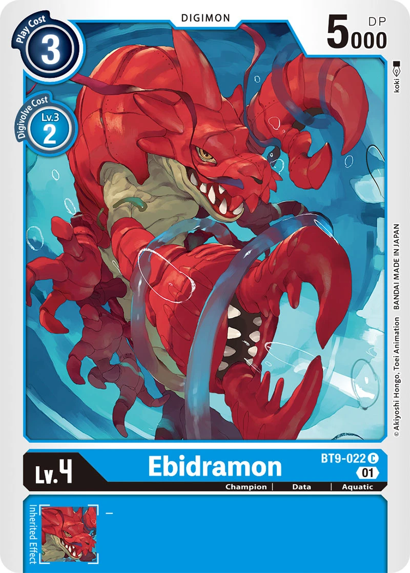 Digimon Card Game Sammelkarte BT9-022 Ebidramon