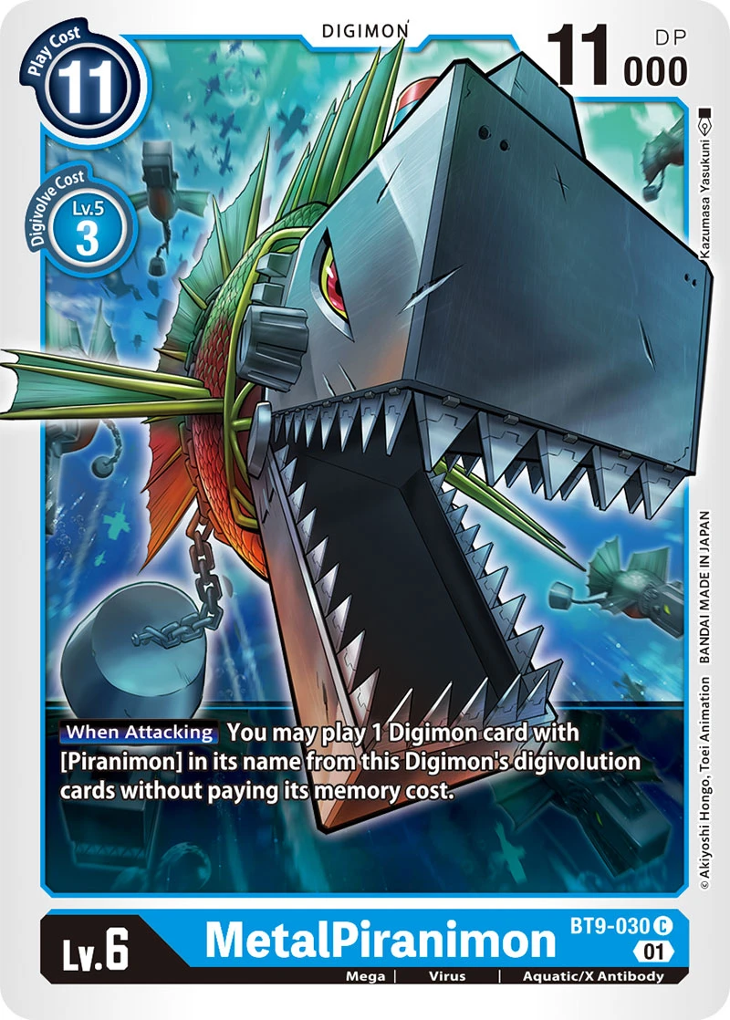 Digimon Card Game Sammelkarte BT9-030 MetalPiranimon