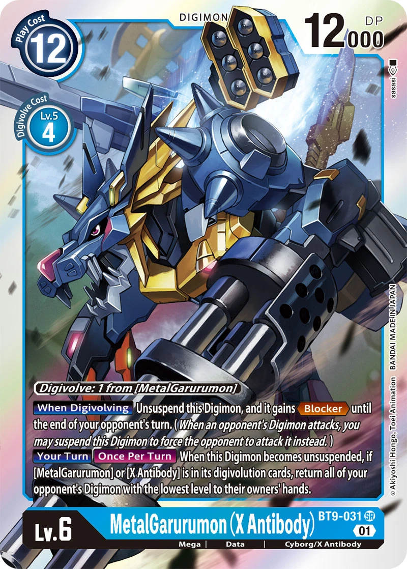Digimon Card Game Sammelkarte BT9-031 MetalGarurumon (X Antibody)