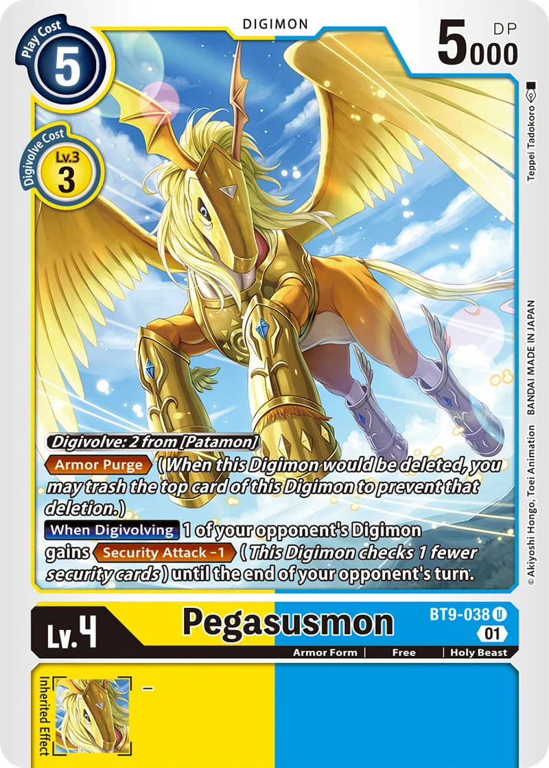 Digimon Card Game Sammelkarte BT9-038 Pegasusmon