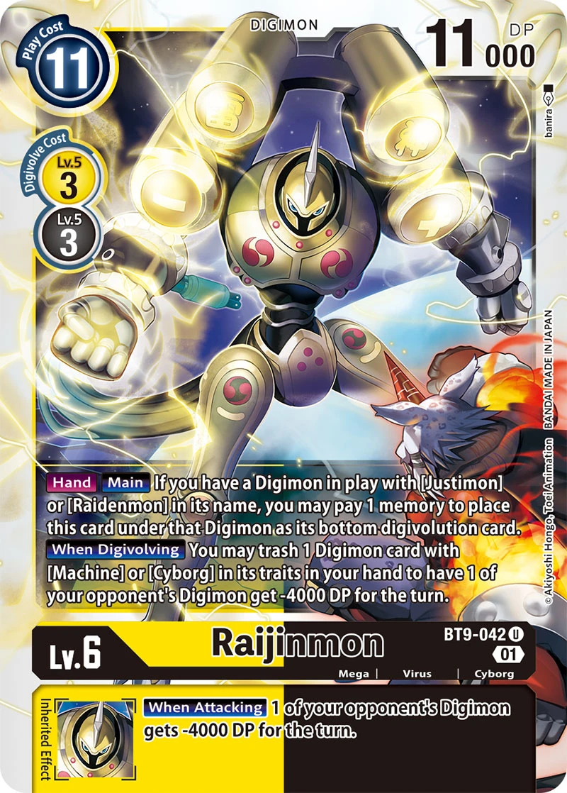 Digimon Card Game Sammelkarte BT9-042 Raijinmon
