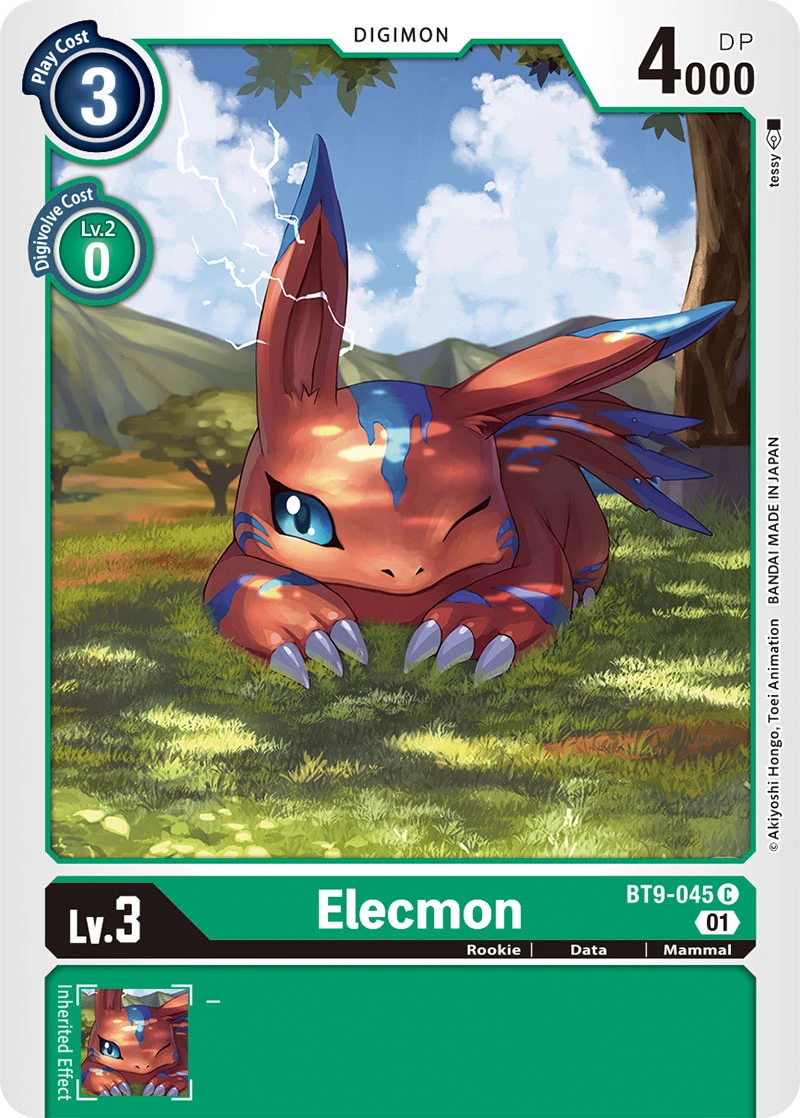 Digimon Card Game Sammelkarte BT9-045 Elecmon