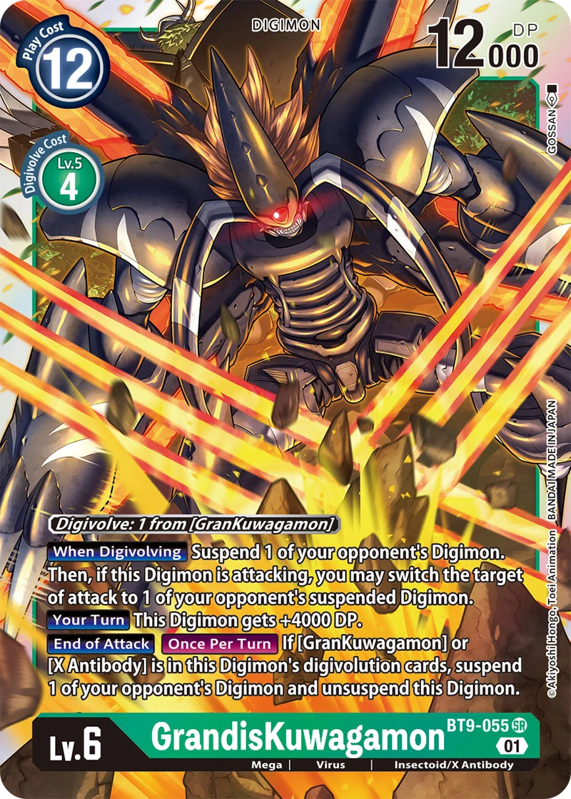 Digimon Card Game Sammelkarte BT9-055 GrandisKuwagamon