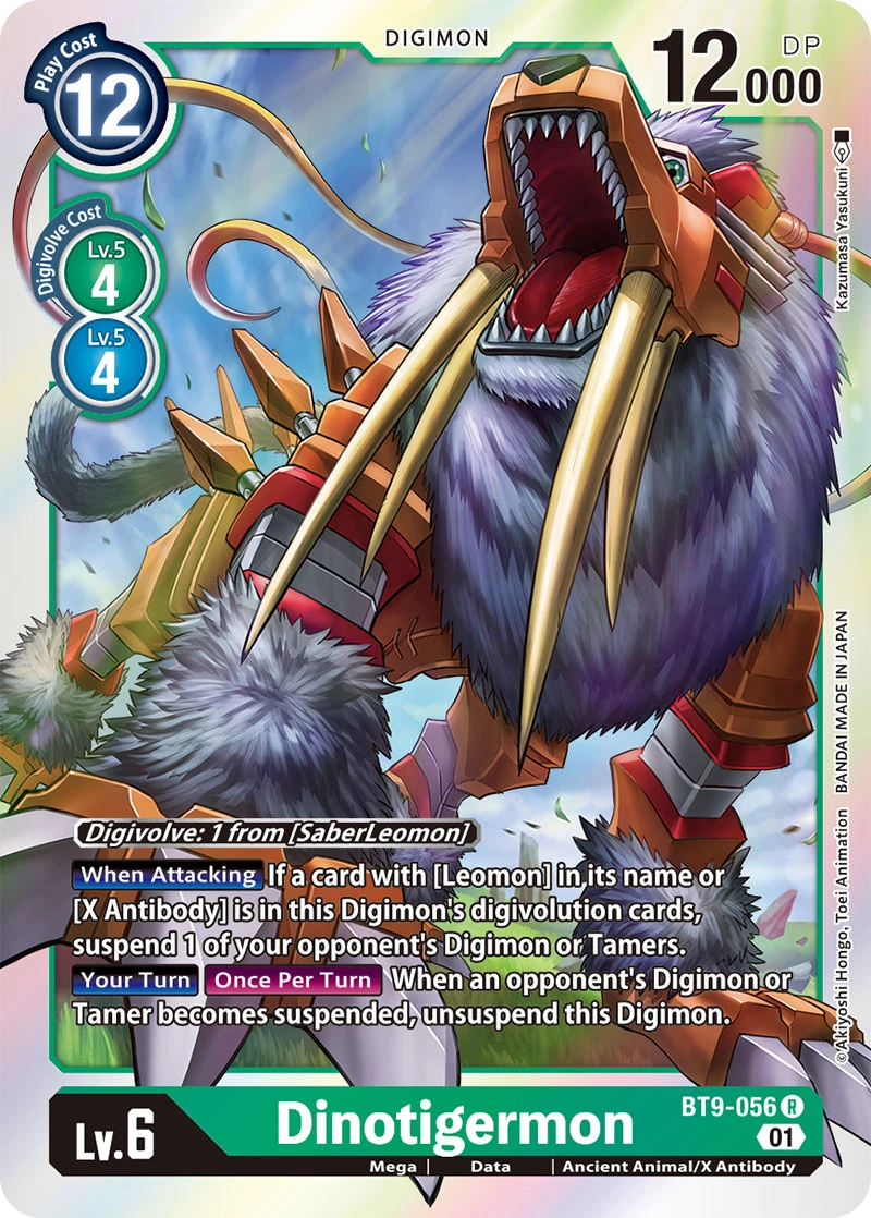 Digimon Card Game Sammelkarte BT9-056 Dinotigermon