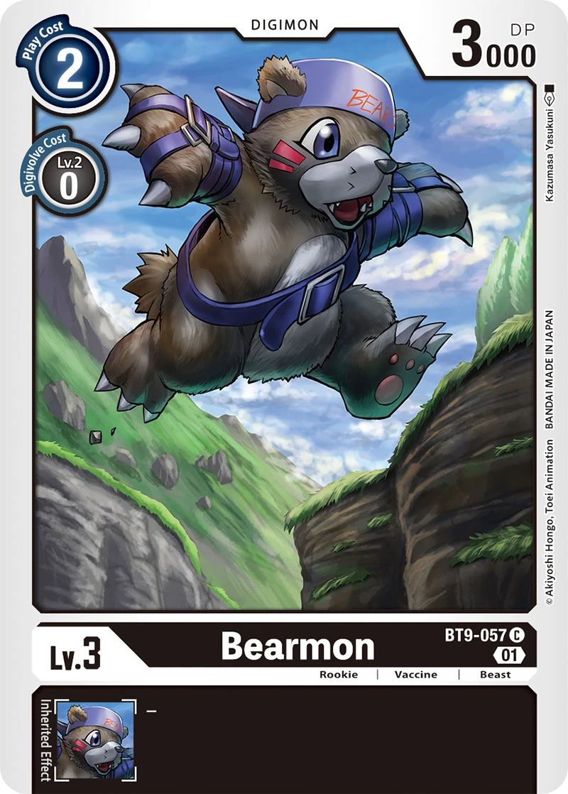Digimon Card Game Sammelkarte BT9-057 Bearmon