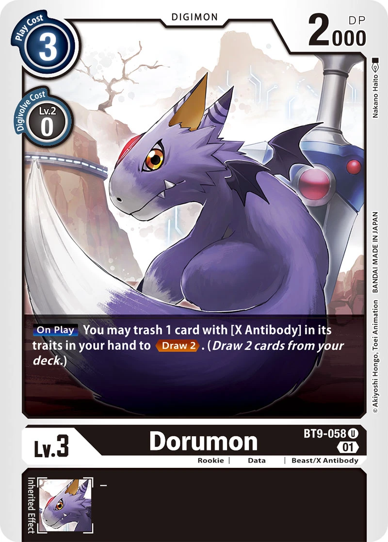 Digimon Card Game Sammelkarte BT9-058 Dorumon