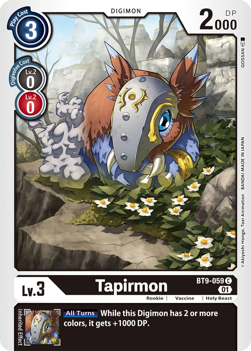 Digimon Card Game Sammelkarte BT9-059 Tapirmon