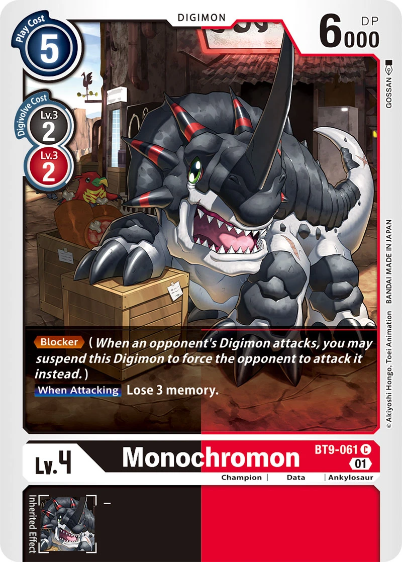 Digimon Card Game Sammelkarte BT9-061 Monochromon