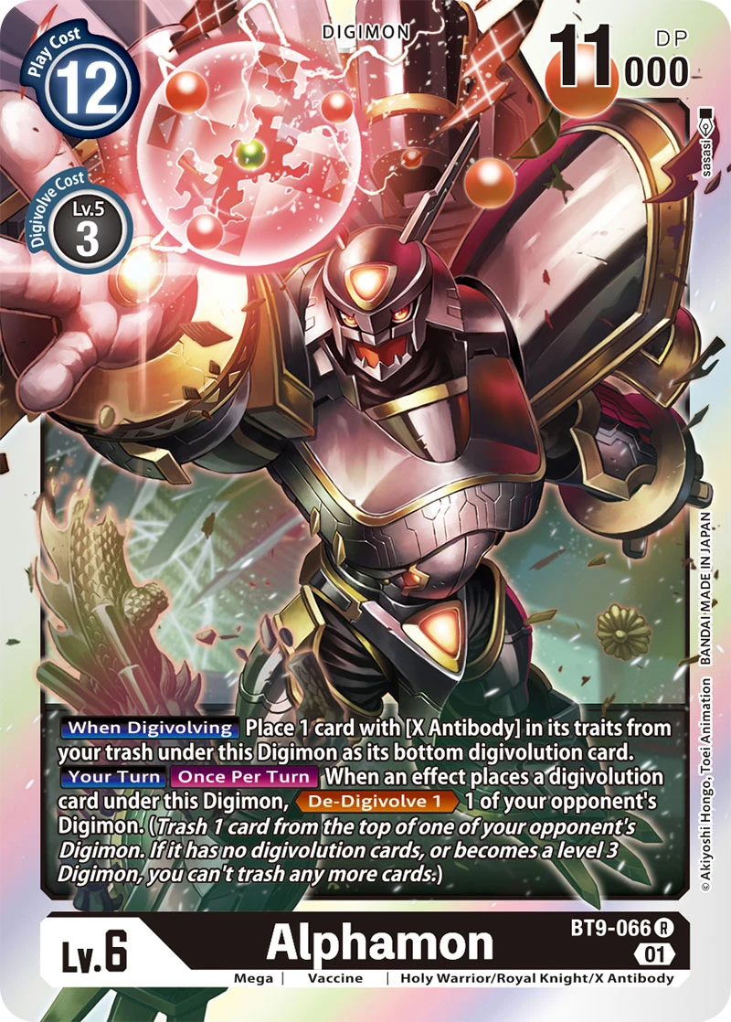 Digimon Card Game Sammelkarte BT9-066 Alphamon